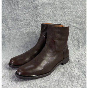 Franco Sarto Rich Brown Leather Heeled Boots